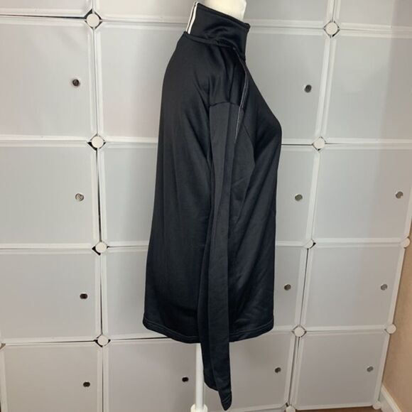 Adidas Black 1/4 Zip Long Sleeve Pullover Size Small - Picture 6 of 15